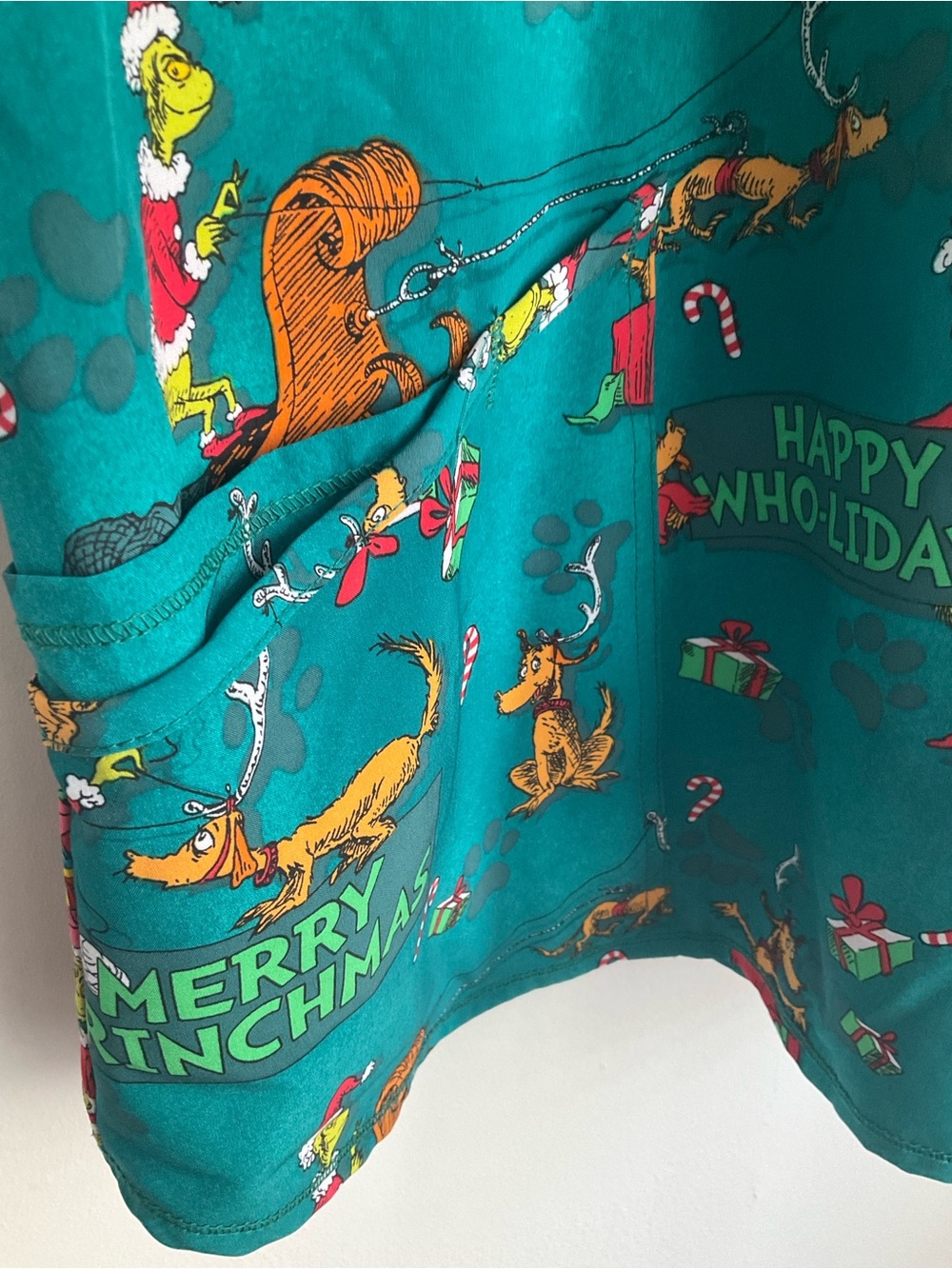 Scrubstar Dr. Seuss "Merry Grinchmas" Holiday Scrub Top - Picture 4 of 9
